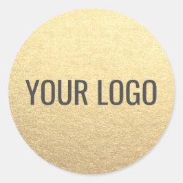 Anpassningsbar Enkelt rengör Guld-företag din Logo Runt Klistermärke