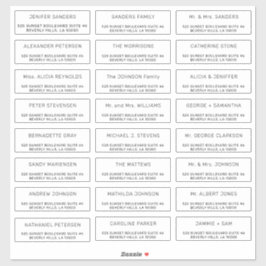 Anpassningsbar enskilda adressetiketter för gästme klistermärken