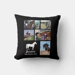 Anpassningsbar Equestrian Horse Riding Photo Colla Kudde