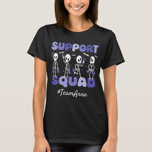 Anpassningsbar Esophageal Cancer Support Squad Hal T Shirt (Framsida)