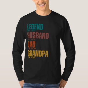 Anpassningsbar Est. År Legend Make Pappa Grandpa R T Shirt