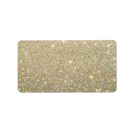 Anpassningsbar-etikett - Guld Glit Fab Adressetikett