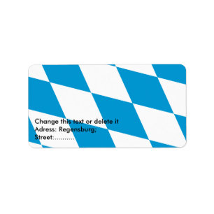 Anpassningsbar-etikett med Flagga Bayern Adressetikett