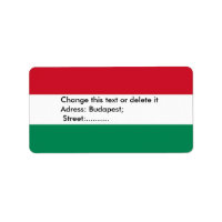 Anpassningsbar-etikett med Flagga Ungern