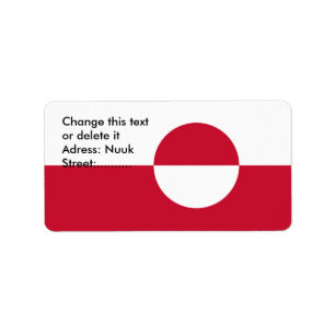 Anpassningsbar-etikett med Grönlands Flagga Adressetikett
