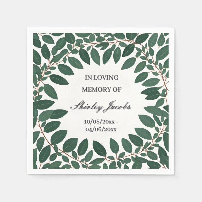 Anpassningsbar Eucalyptus Elegant för andningssvår Pappersservett (Framsidan)