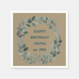 Anpassningsbar eucalyptus Ram Napkin - mocha brun Pappersservett