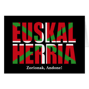 Anpassningsbar Euskal Herria bildar den baskiska Hälsningskort