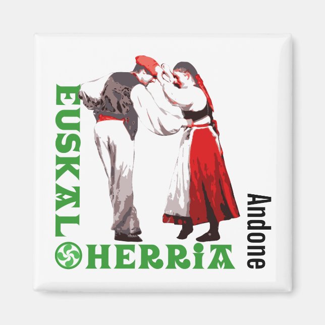 Anpassningsbar, Euskal Herria, traditionell baskis Magnet (Framsidan)