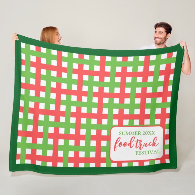 Anpassningsbar Event Keepsak Summer Festival Picni Fleecefilt (På plats)