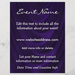 Anpassningsbar Event Velvet Draps Reklamblad