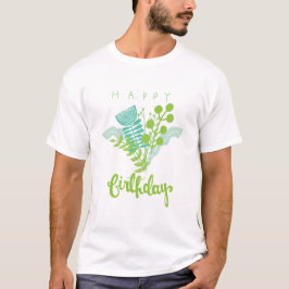 Anpassningsbar Evergreen Design for Birthdays T Shirt