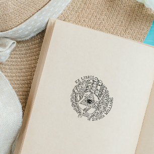 Anpassningsbar Ex Libris, Andlig Hand, Hamsa Bok Stämpel