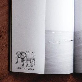 Anpassningsbar Ex Libris, Elephant Bok Stämpel