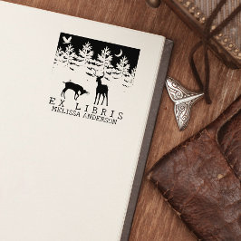 Anpassningsbar Ex Libris, Forest Hjort Bok Stämpel