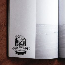 Anpassningsbar Ex Libris, Forest Hjort Bok Stämpel
