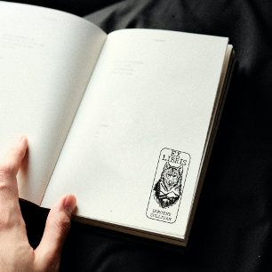 Anpassningsbar Ex Libris, Forest Varg Bibliotek Bo Stämpel