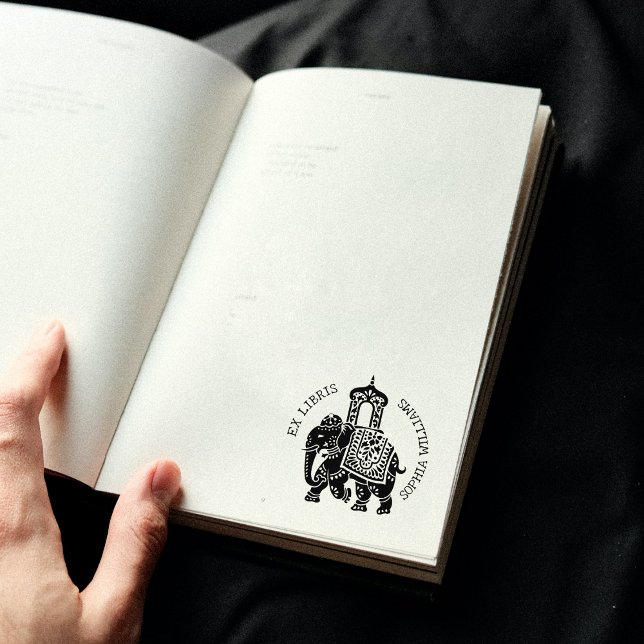 Anpassningsbar Ex Libris, indisk elefant Bok Stämpel (Skapare uppladdad)