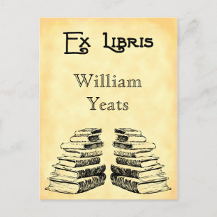 Anpassningsbar Ex Libris och Bokar vykort