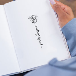 Anpassningsbar Ex Libris, skriptblomma Bok Stämpel