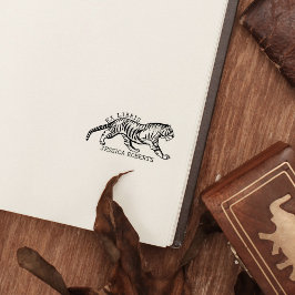 Anpassningsbar Ex Libris, Tiger Bok Stämpel