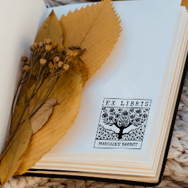 Anpassningsbar Ex Libris, Träd Bok Stämpel