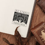 Anpassningsbar Ex Libris, Vintage Träd Bok Stämpel<br><div class="desc">Den här "ex Libris" gummi frimärke har vintage träd och ett eget namn.</div>