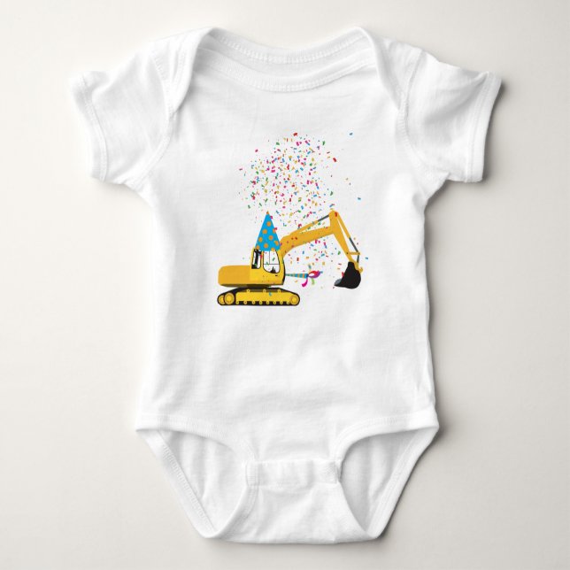 Anpassningsbar Excavator Construction Lastbil Föde T Shirt (Framsida)