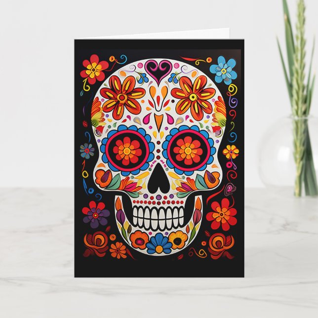 Anpassningsbar 💀 Exquisite Día de Muertos Kort (Framsida)