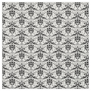 Anpassningsbar Fabric-Black & White Damask Tyg