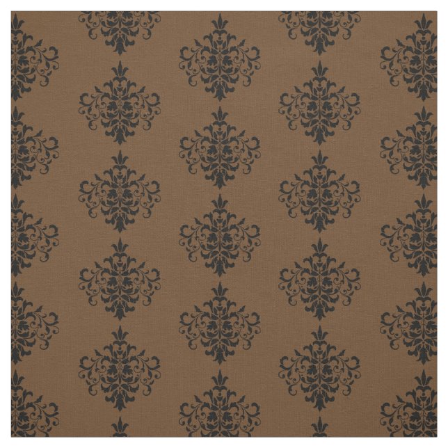 Anpassningsbar Fabric-Chocolate Brown & Black Dama Tyg (Provkarta)