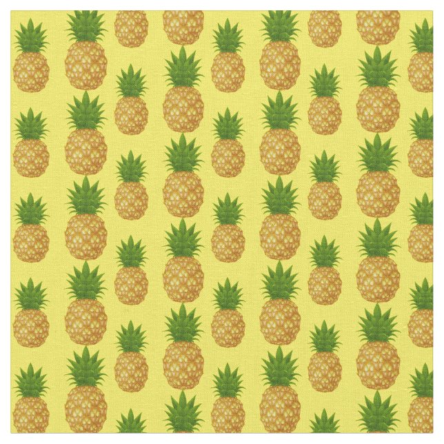 Anpassningsbar Fabric-Tropical Pineapple Tyg (Närbild)