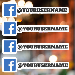 Anpassningsbar Facebook Social Media Namn Sticker Klistermärken