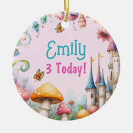 Anpassningsbar Fairytale Princess Girls Birthday F Julgransprydnad Keramik