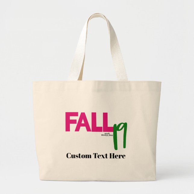 Anpassningsbar Fall 19 AKA Sorority Canvas Tote Jumbo Tygkasse (Framsidan)