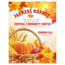 Anpassningsbar Fall Farmers Market Event Flyer 8,5