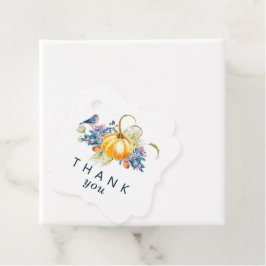 Anpassningsbar Fall Pumpkin Bröllop Tack Gåvor Etiketter