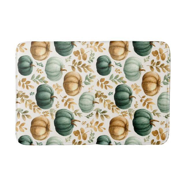 Anpassningsbar Fall Pumpkin Photo Ram Badrumsmatta (Framsidan)