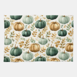 Anpassningsbar Fall Pumpkin Photo Ram Kökshandduk