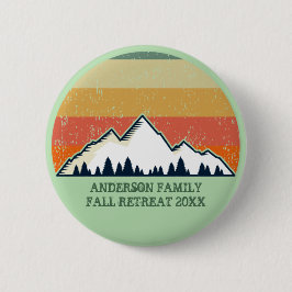 Anpassningsbar Fall Retreat Sunset Mountain Party Knapp