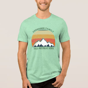 Anpassningsbar Fall Sunset Family Reunion Grönt T Shirt