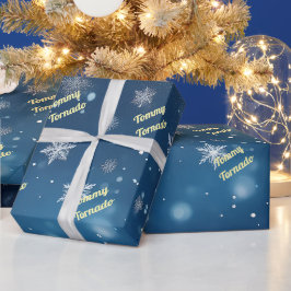 Anpassningsbar Fallande Personlig för flagga i Snö Presentpapper