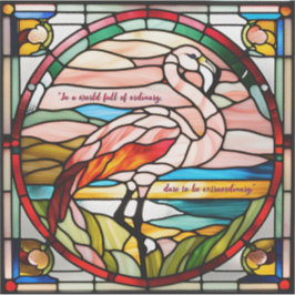 Anpassningsbar Falsk Glasflamingo Klistermärken