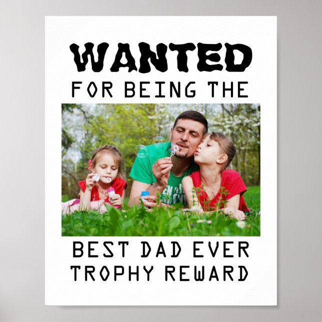 Anpassningsbar-familj eller önskad Fars dag-fotoma Poster (Framsidan)