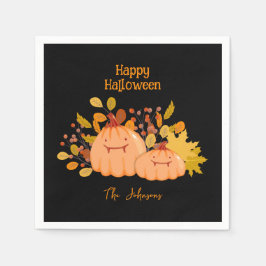 Anpassningsbar Familj Namn Happy halloween Pappersservett