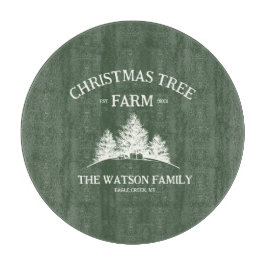 Anpassningsbar Familj Namn Julgran Farm Retro