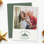 Anpassningsbar Familj Namn Julgran Farm Retro Julkort<br><div class="desc">Skicka festivt jublande med vårt helgdag-fotokort för anpassningsbar! Med din familjs namn och en Julgran-uppställning i sage grönt är det perfekten för att dela dina helgdag i stil och sprida säsong glädje.</div>