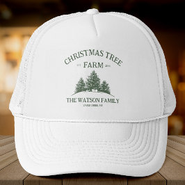 Anpassningsbar Familj Namn Julgran Farm Retro Keps