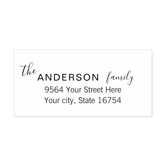 Anpassningsbar Familj Namn och Returadress Självfärgande Stämpel (Design)