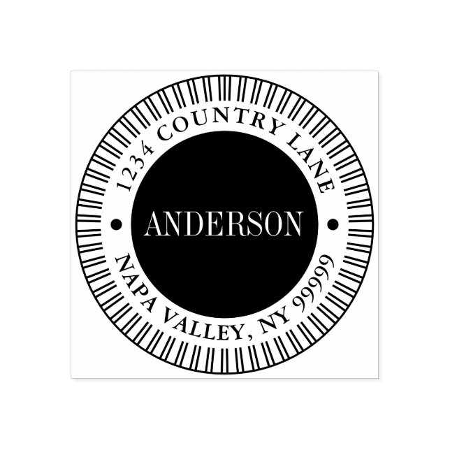 Anpassningsbar Familj Namn och Returadress Stämpel (Tryck)